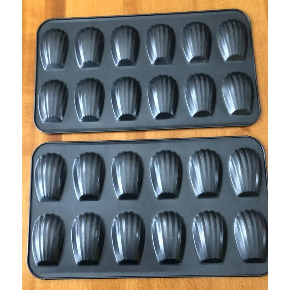 Madeleine Baking Sheets Pans Molds Set of 2 12 Count 2